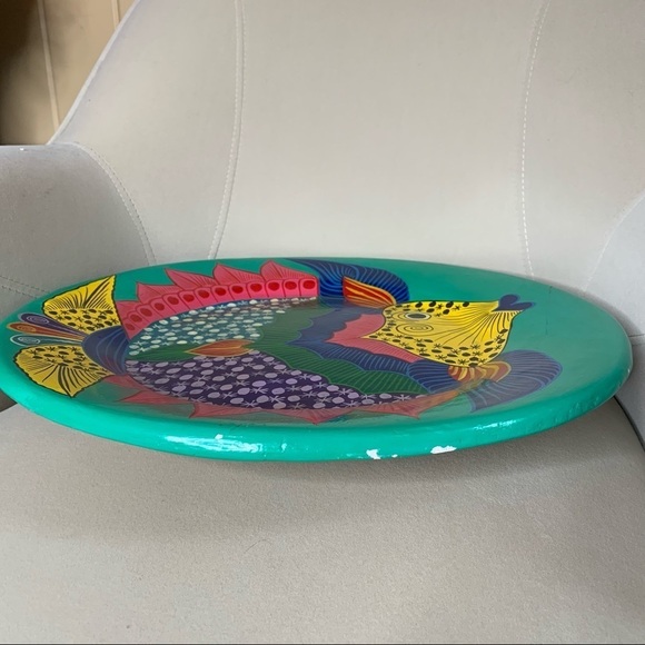 Hand Painted LATIN AMERICA Fish Serving Platter - Picture 6 of 7